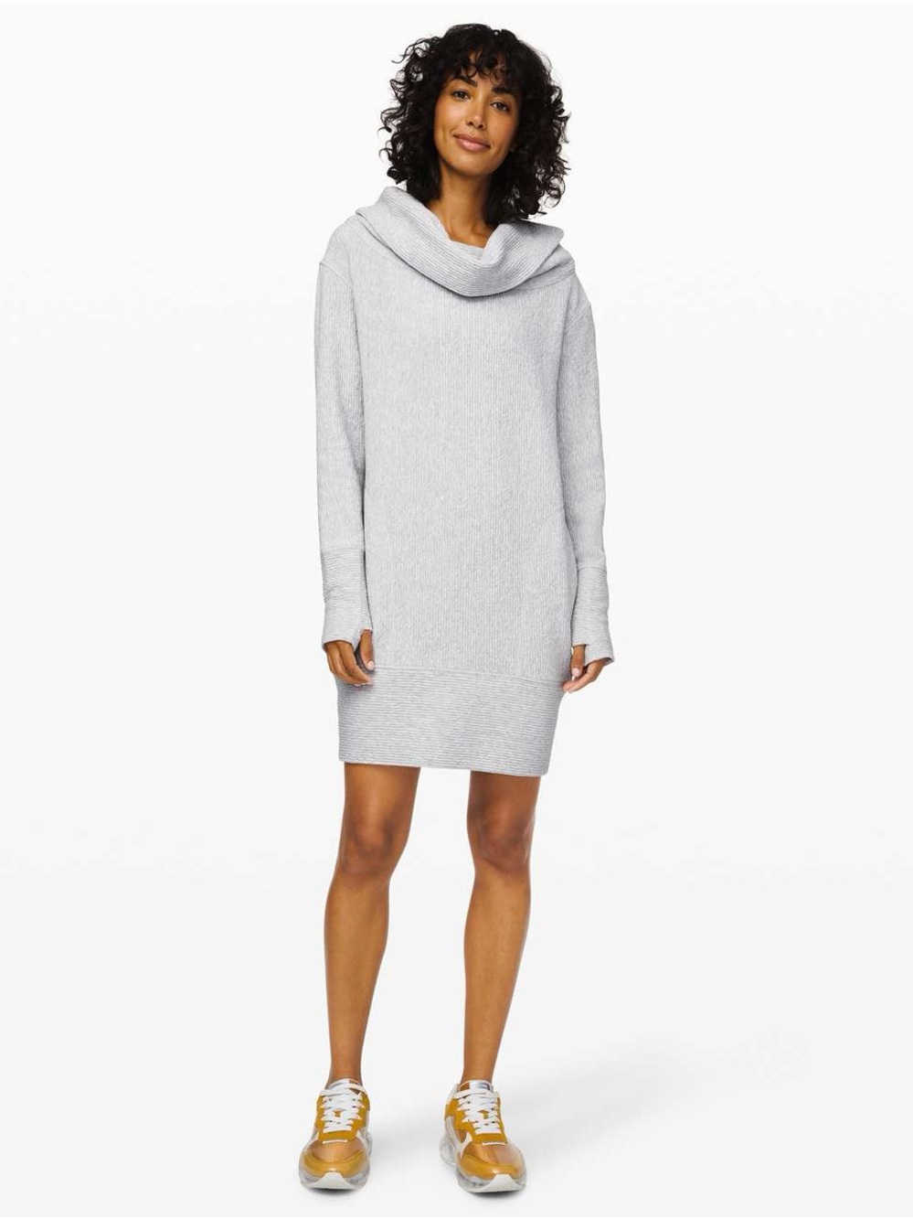 Lululemon Along The Way Grey Sweater Dress